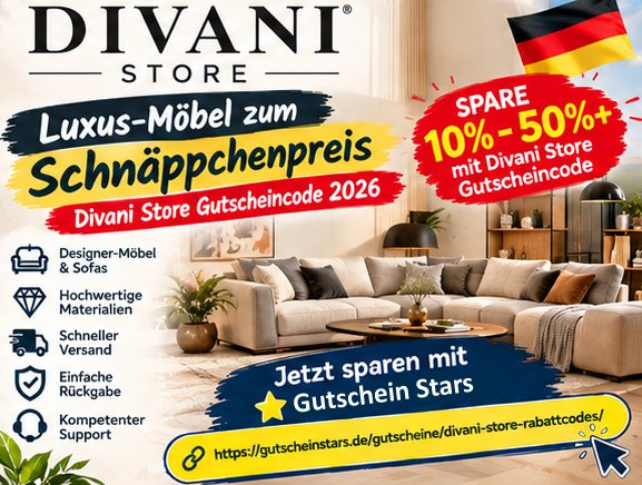 Divani Store Gutscheincode 2026: Luxus-Möbel zum Schnäppchenpreis