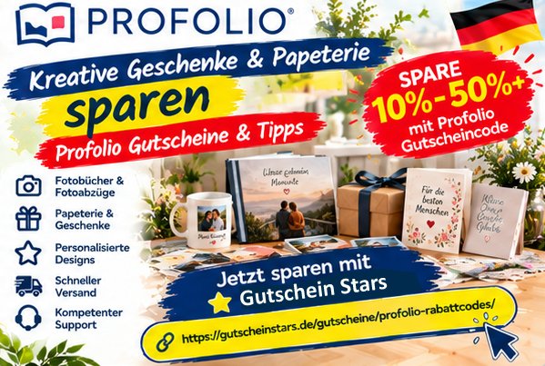 Kreative Geschenke & Papeterie sparen: Profolio Gutscheine & Tipps