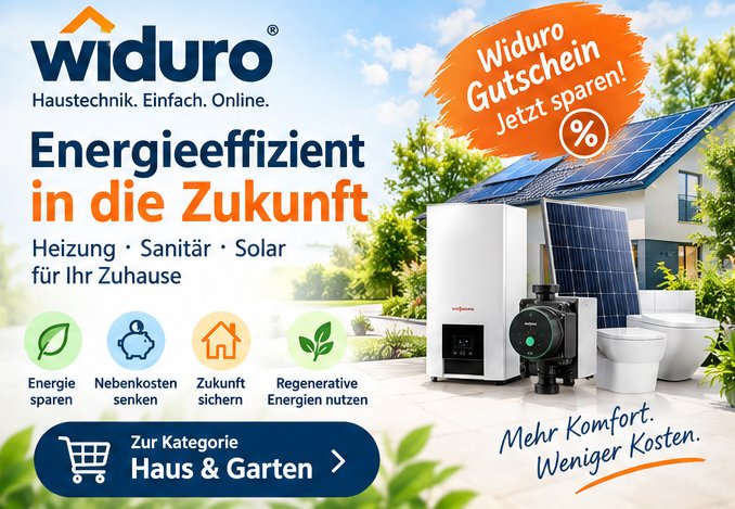 Haustechnik und Solarlösungen: Widuro Gutschein & Rabattcode